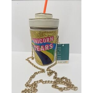 Unicorn Tears Purse Soda Pop Slushie Bag Crossbody Chain Strap Glitter Purse